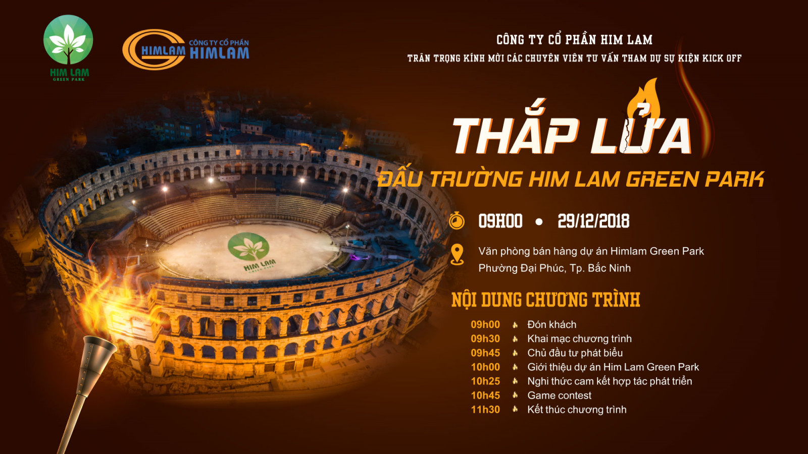 Sự kiện kick off: "Thắp lửa đấu trường Him Lam Green Park"