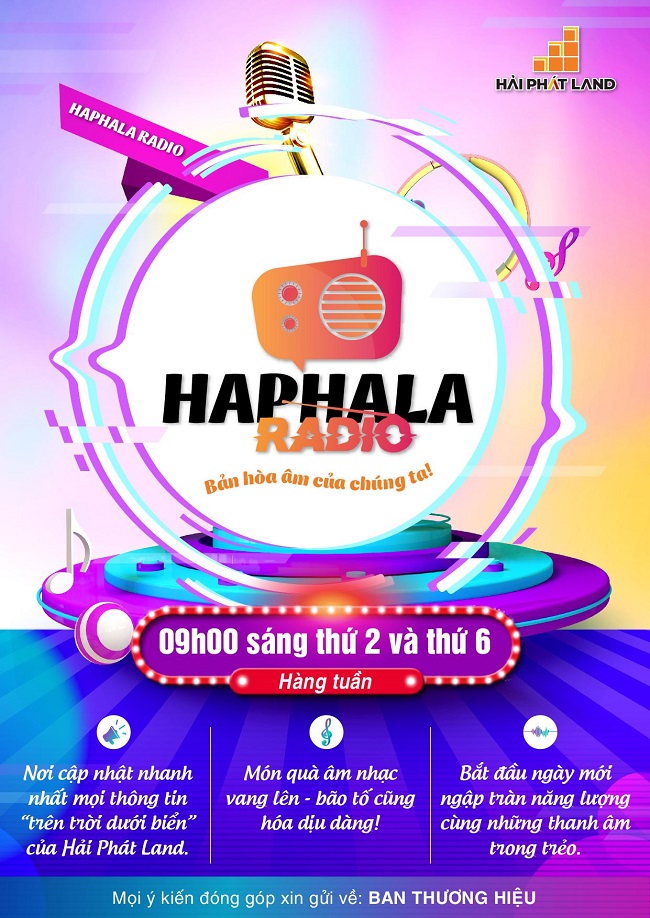 Haphala Radio - Kênh phát thanh nội bộ của Hải Phát Land sắp ra mắt