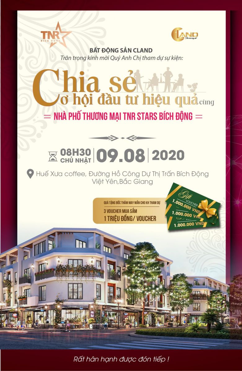 Chia sẻ cơ hội đầu tư hiệu quả cùng Nhà phố thương mại TNR Stars Bích Động