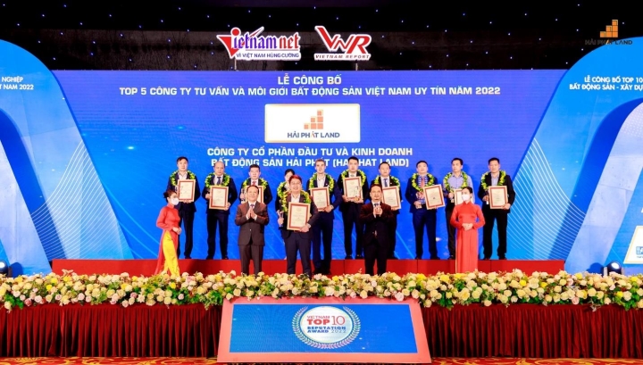 Hải Phát Land lọt Top 5 đơn vị môi giới bất động sản uy tín 2022