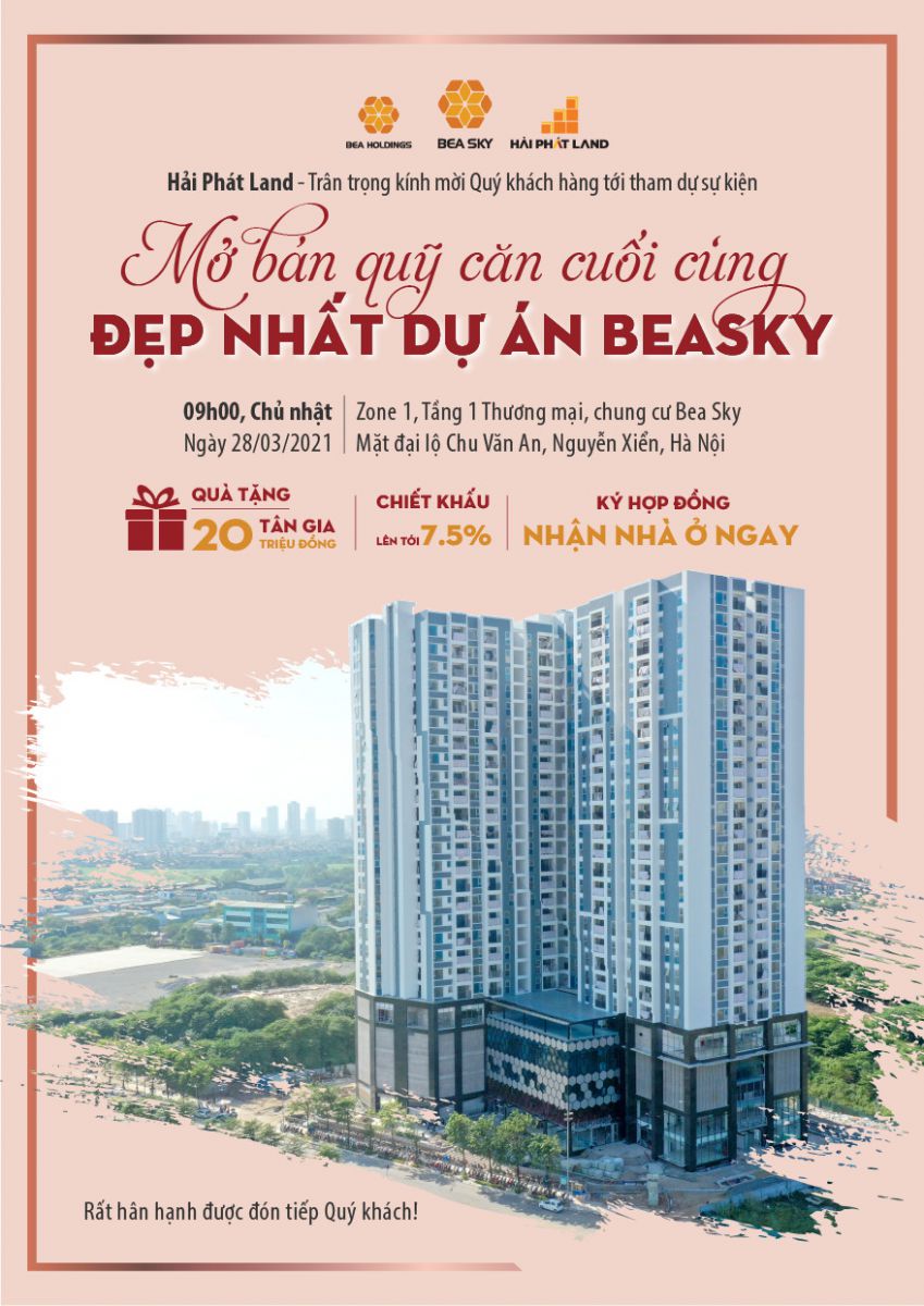 Mở bán quỹ căn cuối cùng đẹp nhất dự án Bea Sky