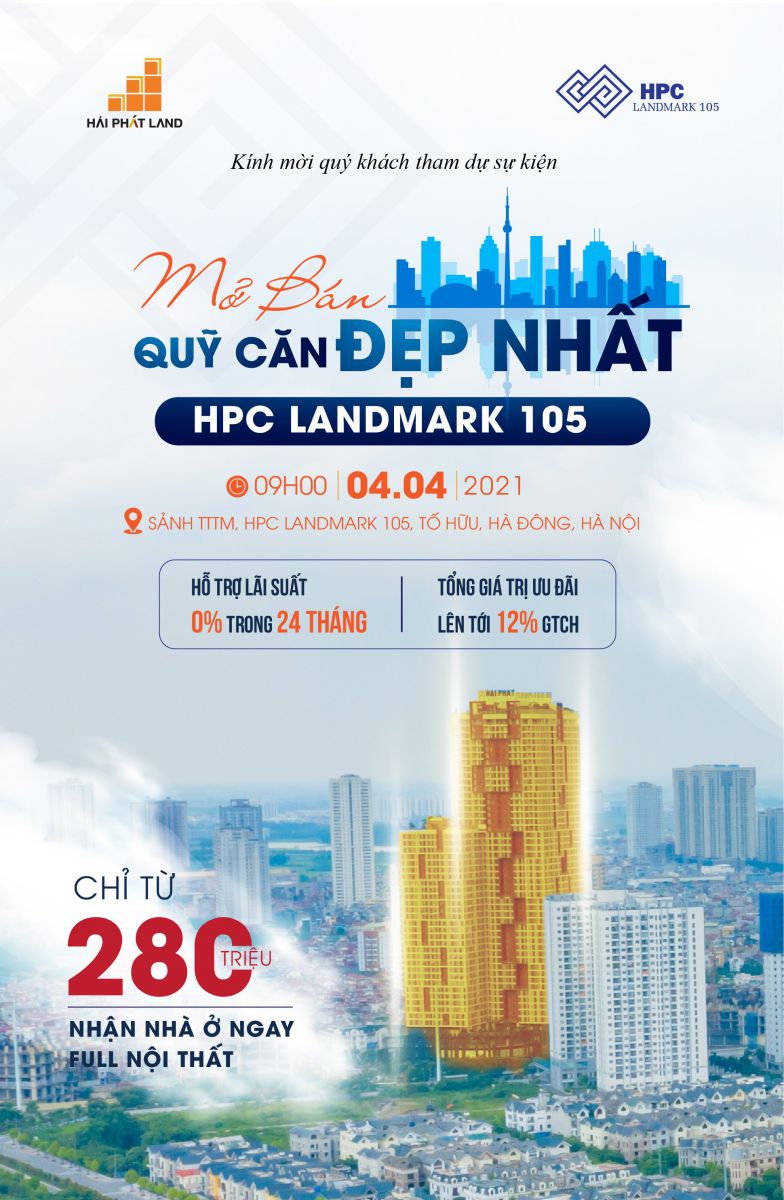 Mở bán quỹ căn đẹp nhất dự án HPC Landmark 105