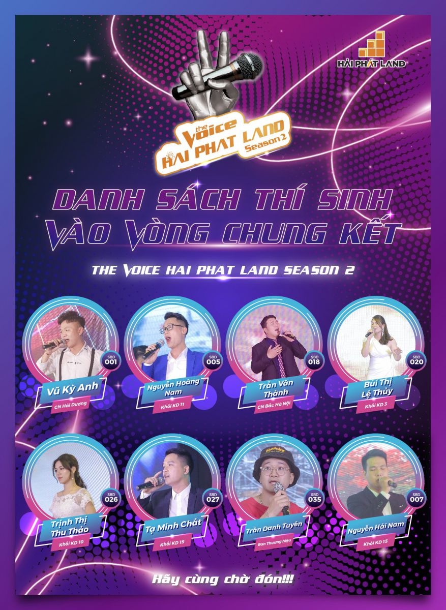 Soi profie 8 thí sinh tại Vòng Chung kết The Voice Hai Phat Land season 2