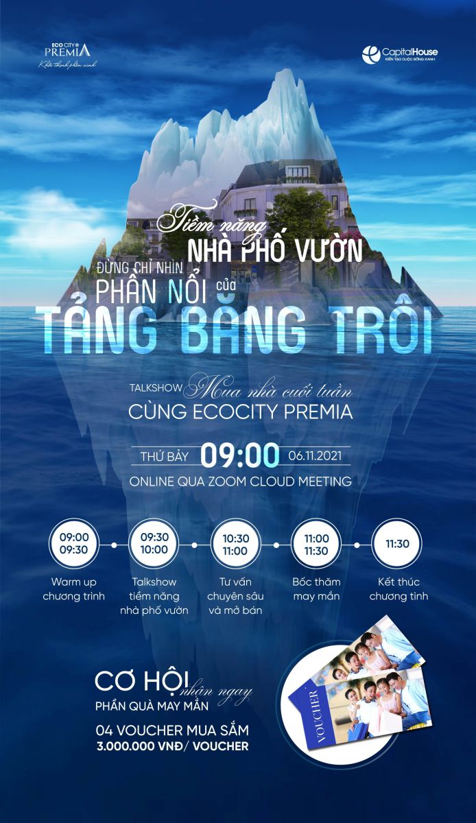 Talkshow Mua nhà cuối tuần cùng Ecocity Premia: Tiềm năng nhà phố vườn - Đừng chỉ nhìn phần nổi của tảng băng chìm