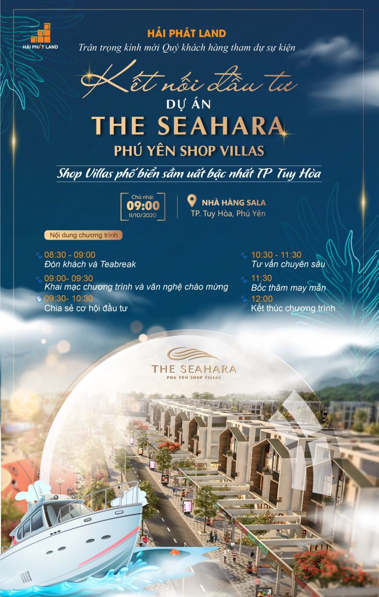 Kết nối đầu tư dự án The Seahara Phú Yên Shop Villas