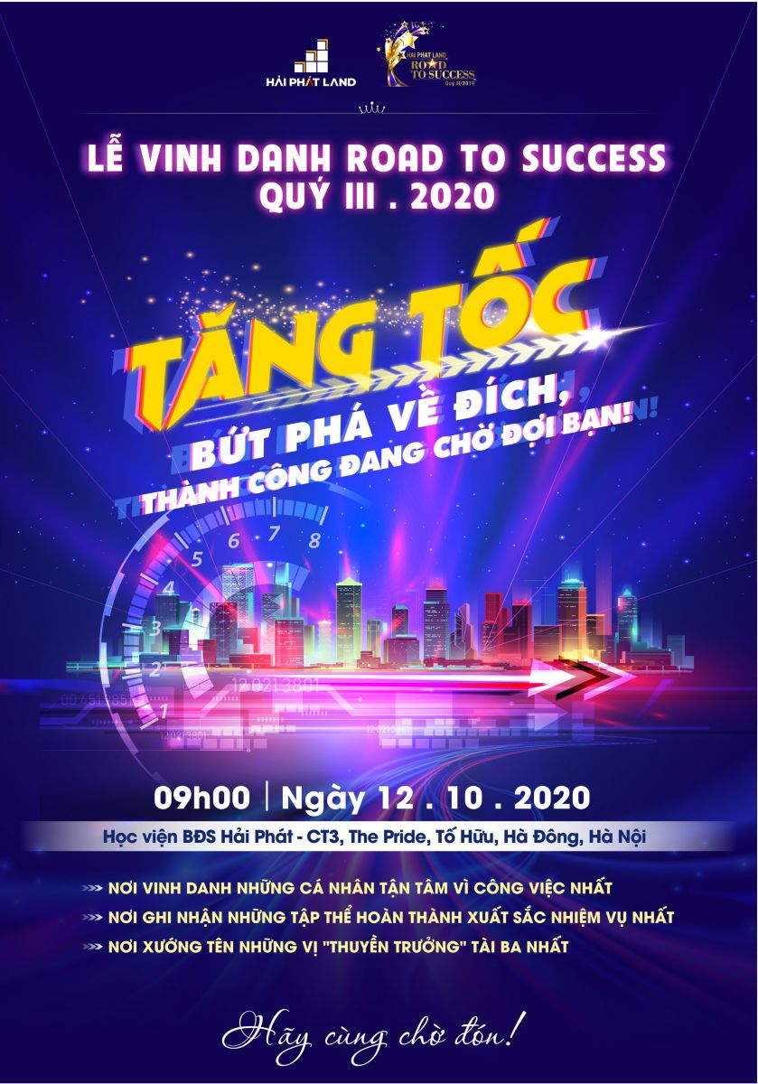 Lễ Vinh danh Road to success Quý III/2020: Tăng tốc